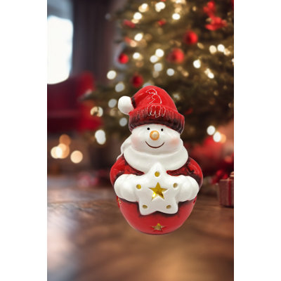 Décoration de Noël en céramique - Jolly Snowman par F07N7-5