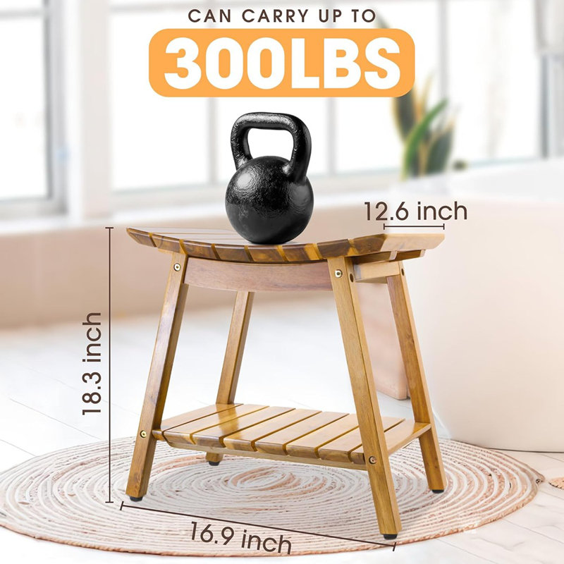 Banc de douche pour douche 18 po