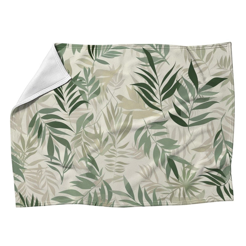 Couverture en molleton Botanical Cool Motif, L 60 po x L 80 po