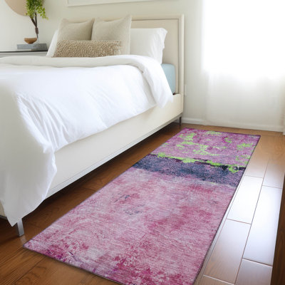Machine Washable Indoor/Outdoor Cinead ACN1716 Blush Rug