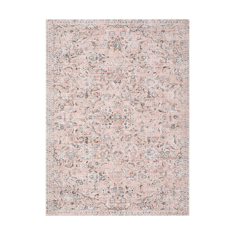 Runner Rug 2x6 Kitchen Washable Rug Vintage Bedside Rug Non Slip Backing Floor Carpet for Entryway Bathroom Laundry Room Bedroom Farmhouse Camel
