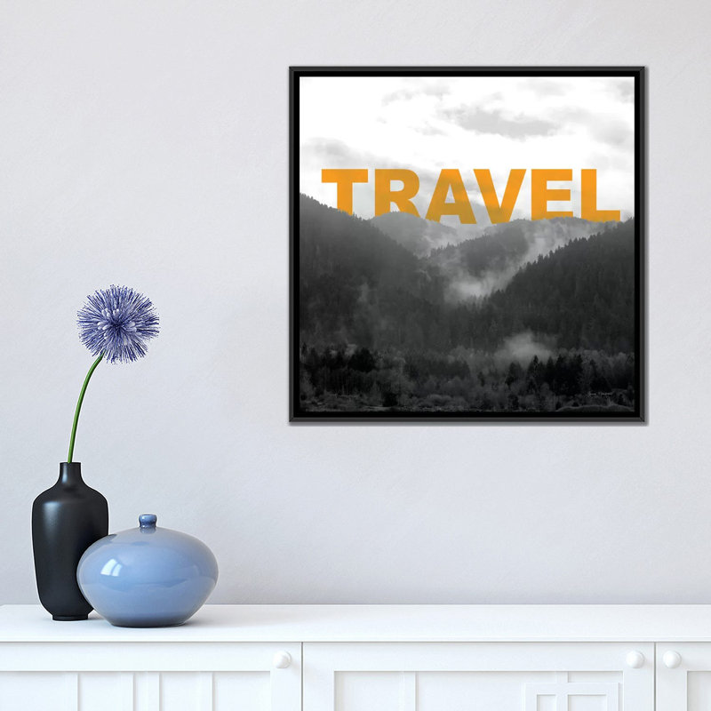 «Bold Adventures IV», impression sur toile, H 18 po x l 18 po x P 1,5 po, Toile avec cadre noir, Pas de tapis