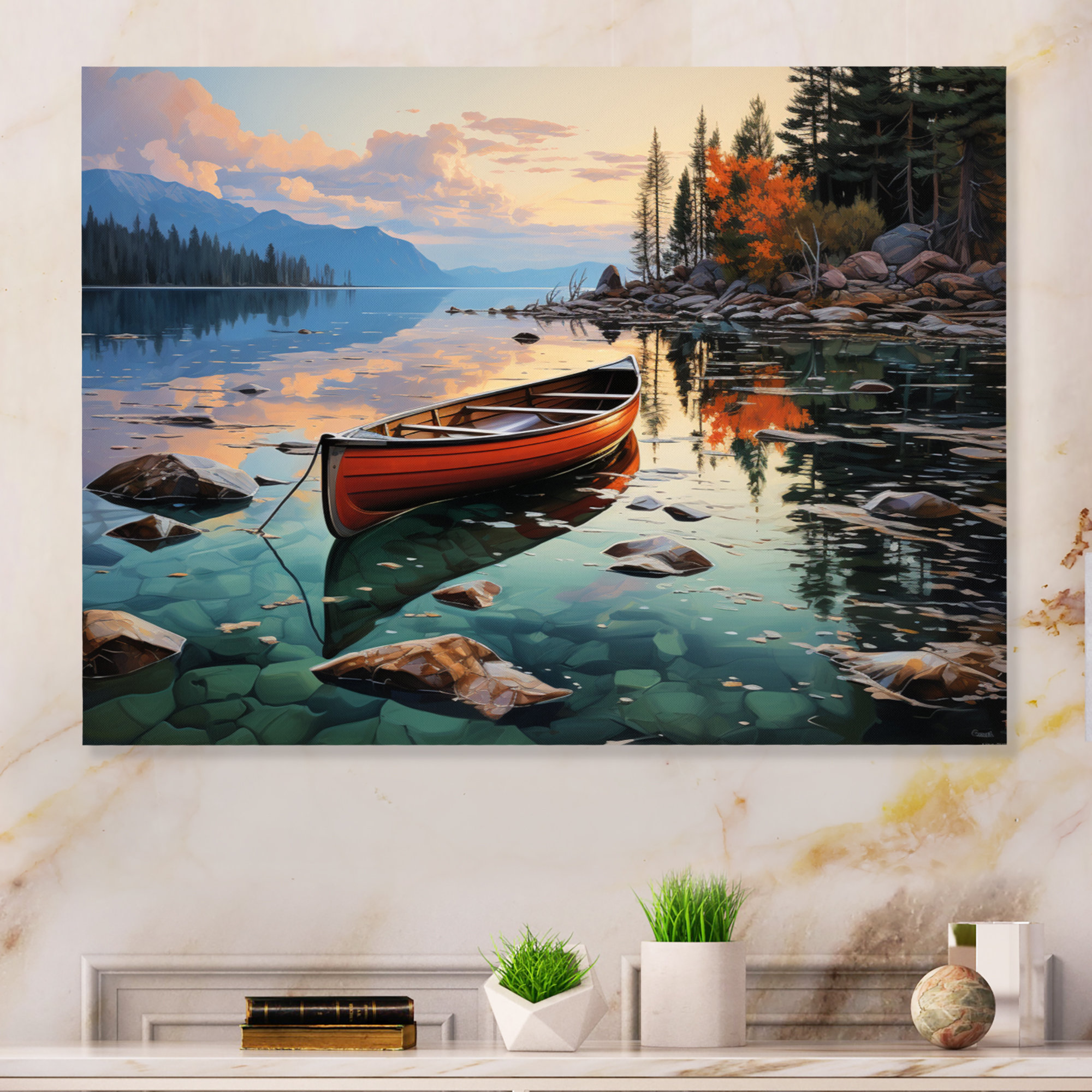 Breakwater Bay Canada Canadian Canoe I Transportation Metal Wall