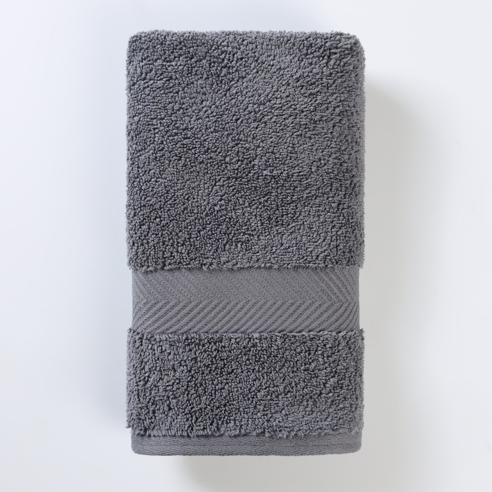Rane Plush Cotton Washcloth, Charcoal