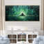 Green Yoga Bliss 2 - Art mural yoga-741856448-741856455