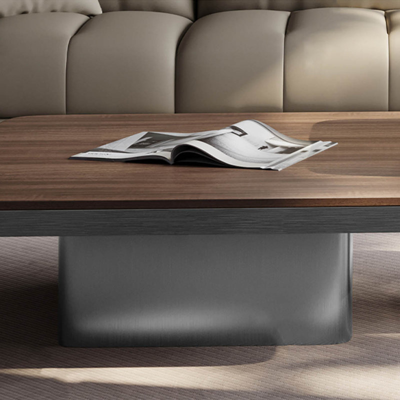 Italian square solid wood coffee table set, 15.00" H x 35.40" W x 35.40" D