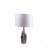 19" Dodecahedron Solid Prism Table Lamp In Chrome Silver