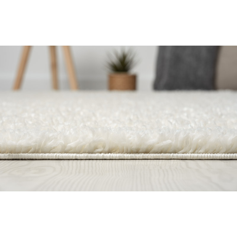 Shaggy Lush cream  Rug, Rectangle 60 x 90cm