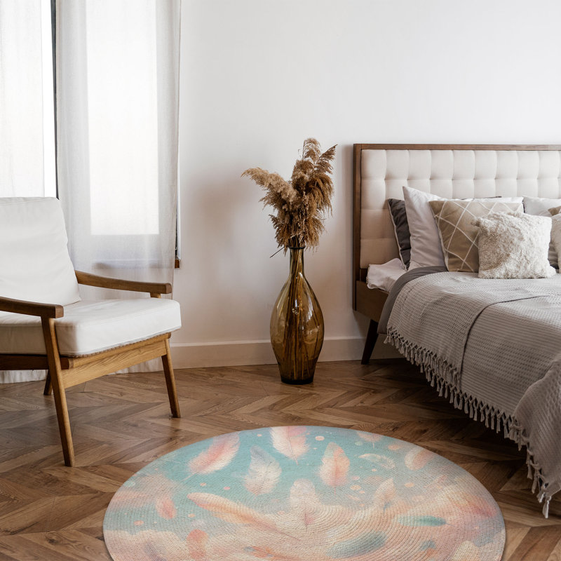 Tapis tressé Feather Dreamlight, Rond 5 pi
