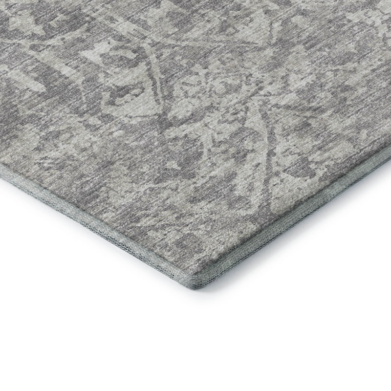 Premium Machine Washable Mayfield AMF40 Oriental Rug, Gray, 3' x 5'