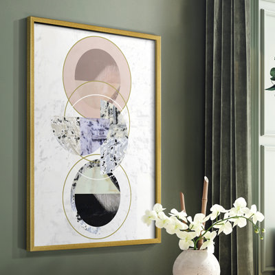 Inner Circles I Framed Print - Solid Wood