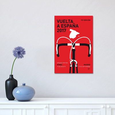 Vuelta A España Minimal Poster 2017 by Chungkong - Wrapped Canvas Print
