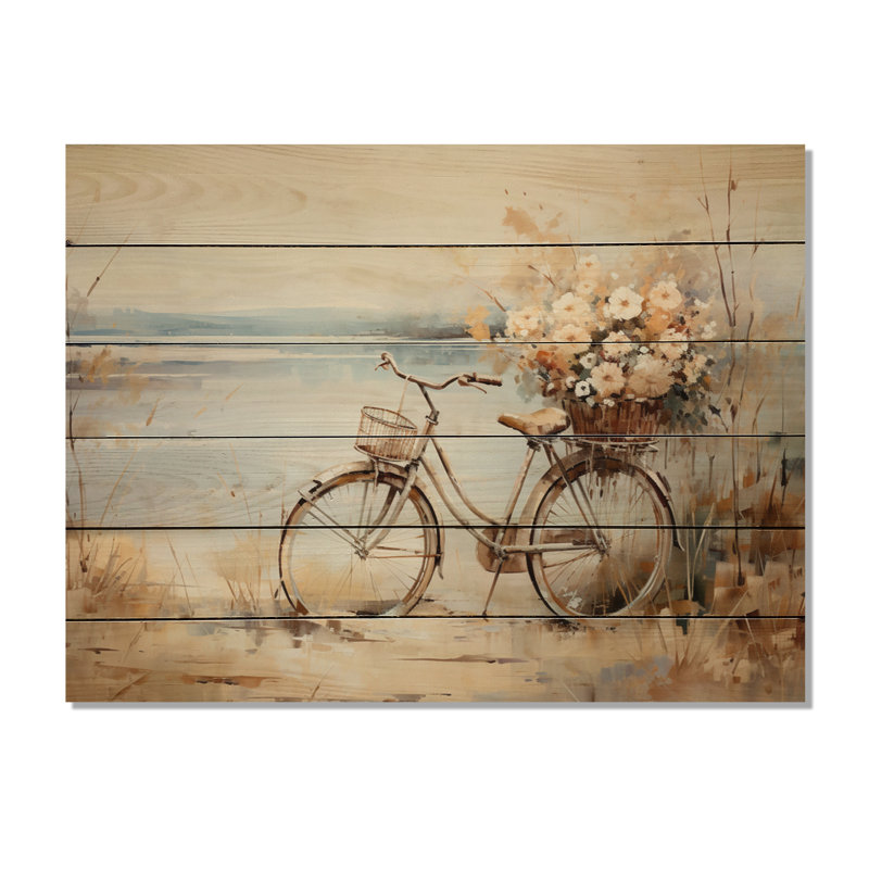 Vélo à pédales tranquilles III sur bois, H 30 po x l 40 po x P 0,78 po