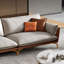Canapé modulaire kaki en cuir véritable-1748953557