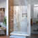 Unidoor 42" W x 72" H Frameless Shower Door and Fixed Panel with ClearMax™ Technology