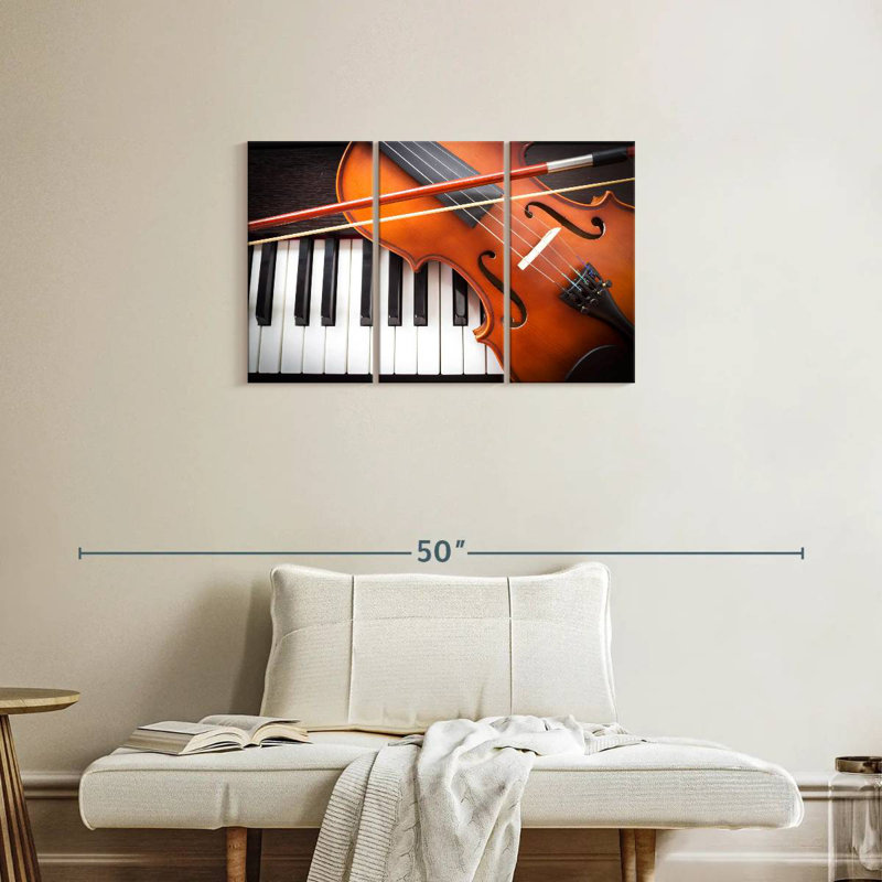Abarca Violin And Piano Instruments, 20" H x 33" W