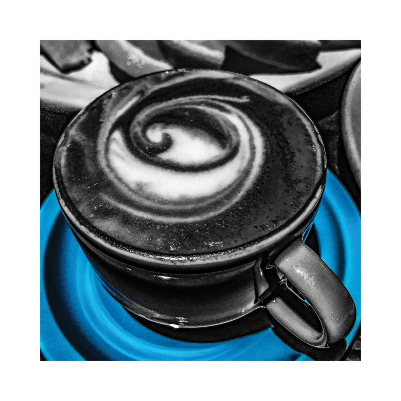 Latte Swirl Blue by Heidi Bannon - Wrapped Canvas Print, 30.48 cm H x 30.48 cm W