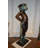 Hand-Cast Frog Smoking Cigar Bronze Garden Statue – Sculpture for Outdoor Decor, 24"L x 15"W x 64"H
