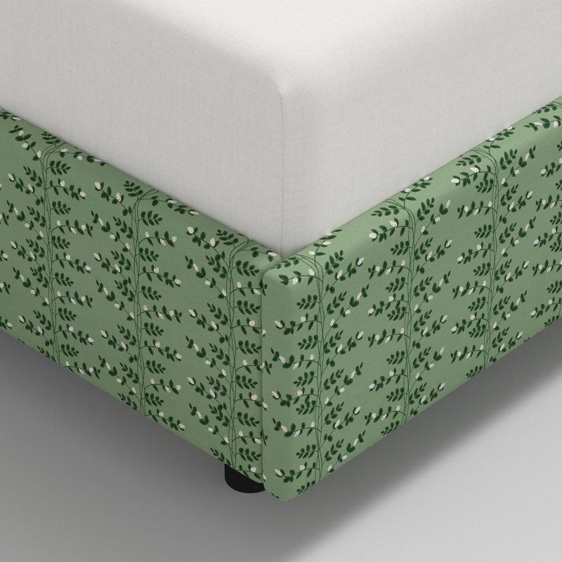 Hampton Bed In Climbing Vines Green, Twin, Vines Green