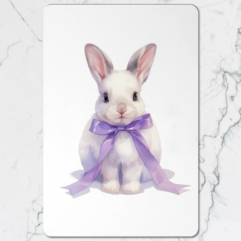Designer Rabbit Placemats And Coasters Set With Wood Bottom And High End Print Technology Limited Edition