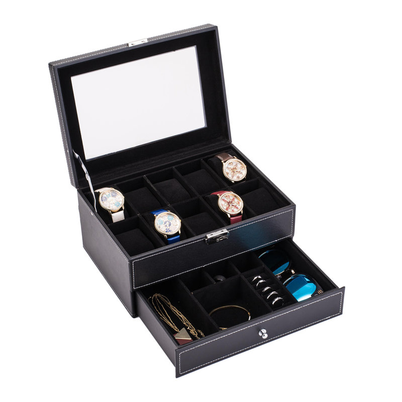 Wood Watch Box +, Black