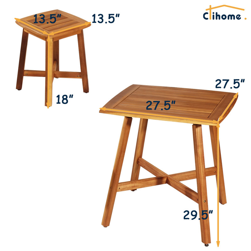 4 - Person Solid Wood Solid Wood Top Dining Set