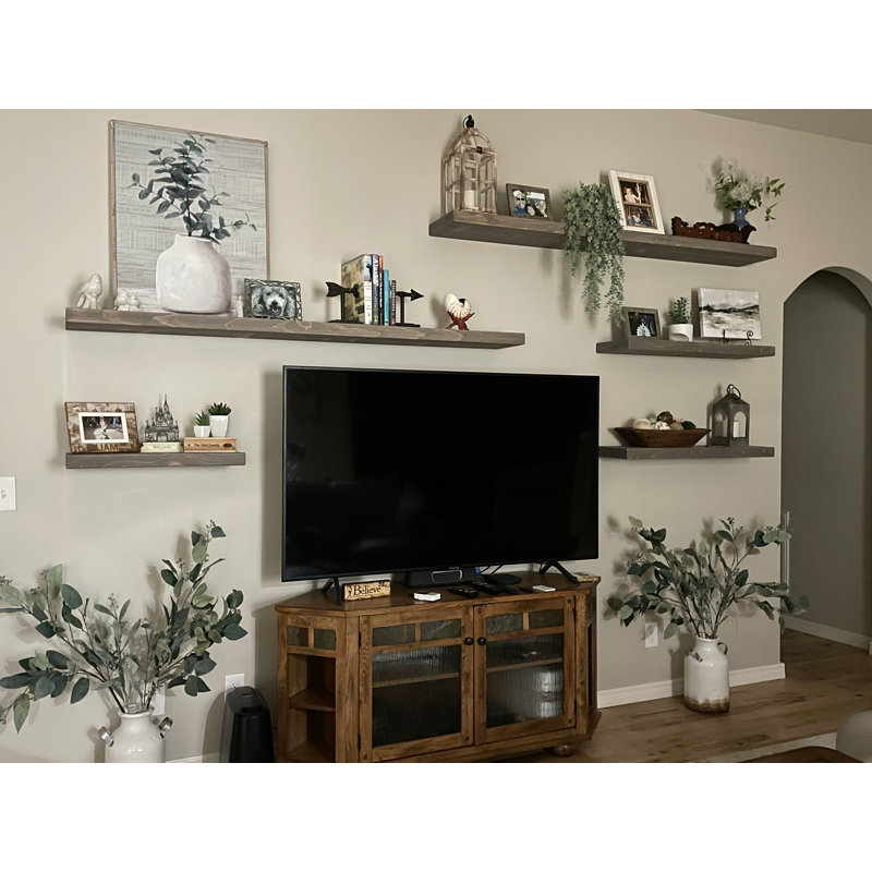 Devyn Pine, 2" H x 30" W x 10" D, Gray