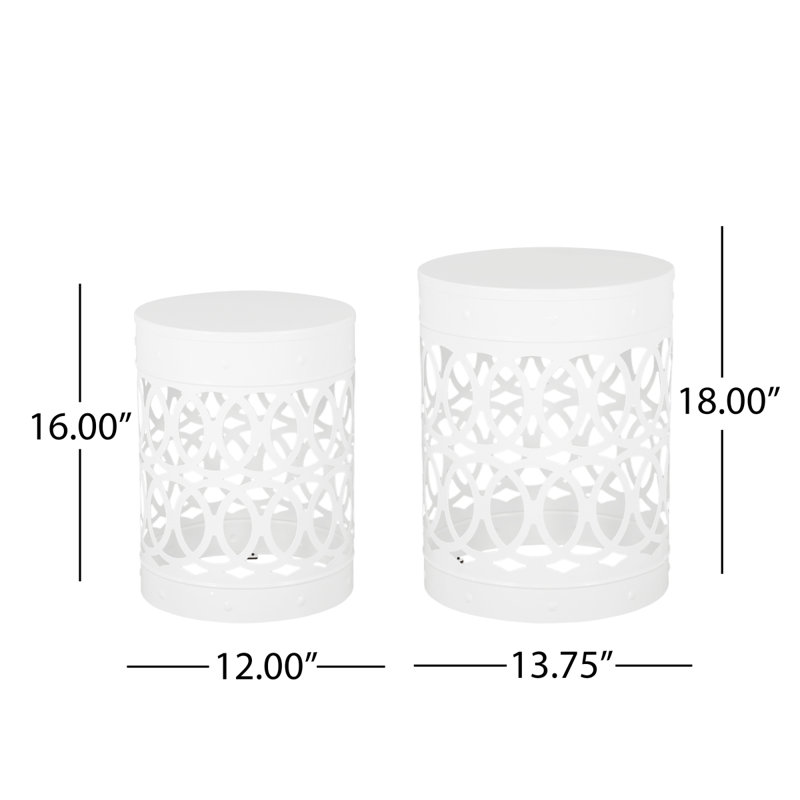 Table d'appoint pour l'extérieur, Blanc