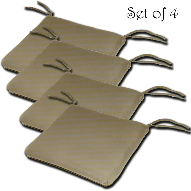 Outdoor 2'' Dining Chair Cushion, Antique Beige Sunbrella® Canvas, 2"H x 20"W x 18"D