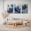 "Blue Floral", art mural, reproduction de peinture à l'huile (ensemble de 3)-118096121
