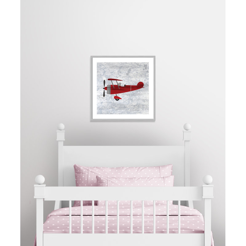 Impression sur papier rouge 2, H 26,5 po x l 26,5 po x P 1,18 po, Encadré de boîte argent
