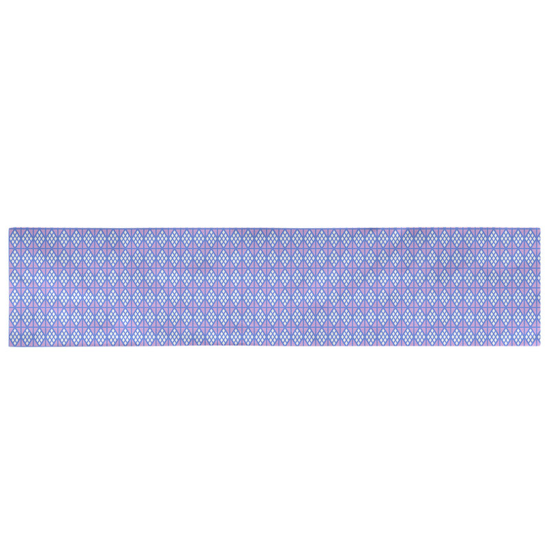 Chemin de table diamants Avicia, 91,5 po x 17,5 po, Bleu / Mauve, Coton