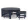 Table basse en rotin avec bancs Raffles