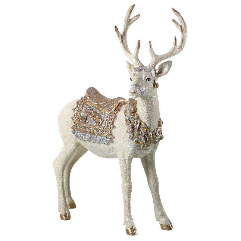 Cerf debout avec selle Glit et couverture décorative