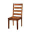 Chaises à dossier en bois massif (de 2) - Style industriel en finition chêne tabac 2 pour salle à manger