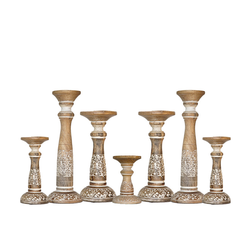 Pilier en bois 15 po, Crépuscule antique_2, 6,9,12,15,12,9,6 pouces, 7