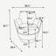Fauteuil demi-tonneau pivotant avec base en acier inoxydable pour le salon-101959562-114120716