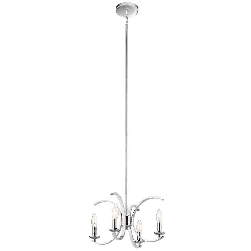 Cassadee 4-Light Chrome Convertible Pendant