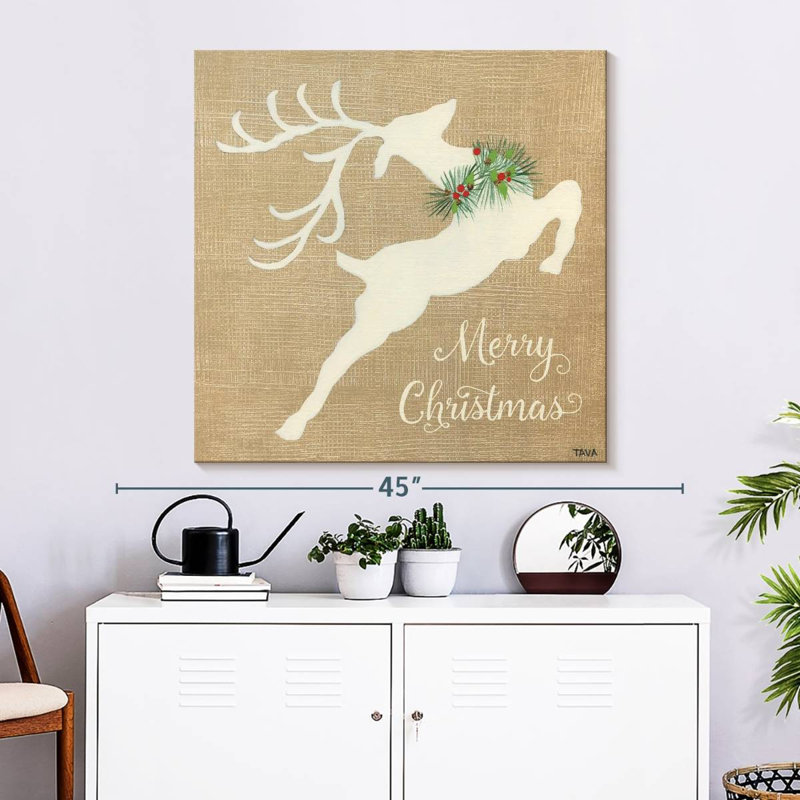 Lelend Merry Christmas Reindeer, 33" H x 33" W