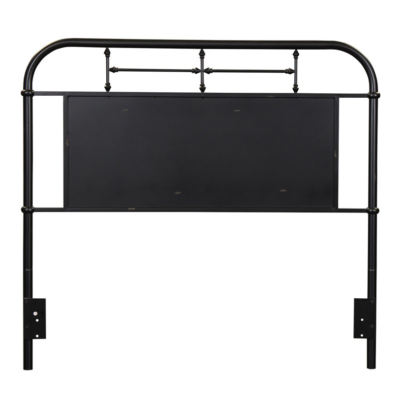 Edmund Open-Frame Metal Headboard, Full/Double, Black