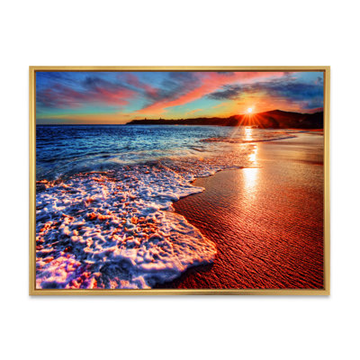 Placid Shore And Whimsical Clouds I - photographie sur toile