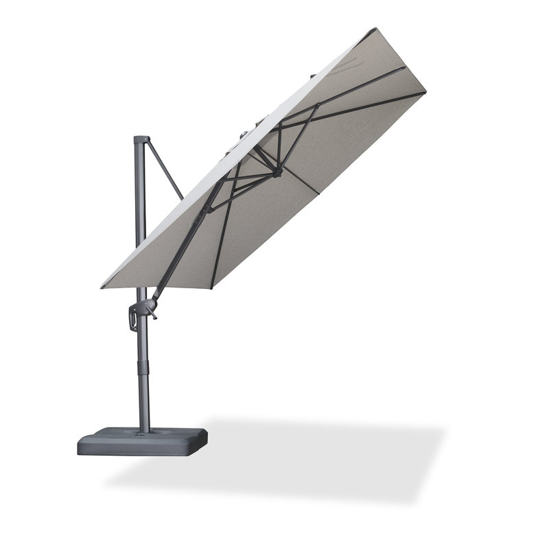 274cm X 274cm Rectangular Cantilever Parasol, Light Grey