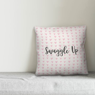  Snuggle Up in Hearts Throw Pillow