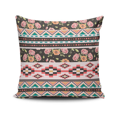 Decorative Cushion, 17.0 x 17.0 Inches, 50% Cotton / 50% Polyester, Machine Washable, Ironable, Silicone Filling, Concealed Zip Closure | Soft & Stylish Throw Pillow for Living Room, Bedroom, & Office Décor