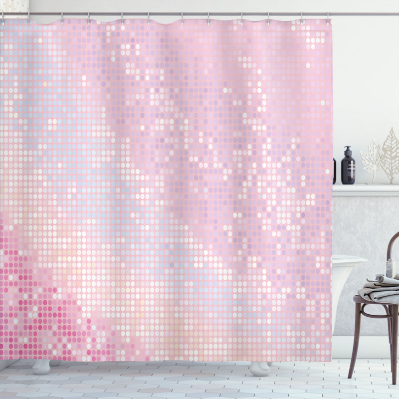 Ensemble de rideau de douche + crochets, H 75 po x l 69 po