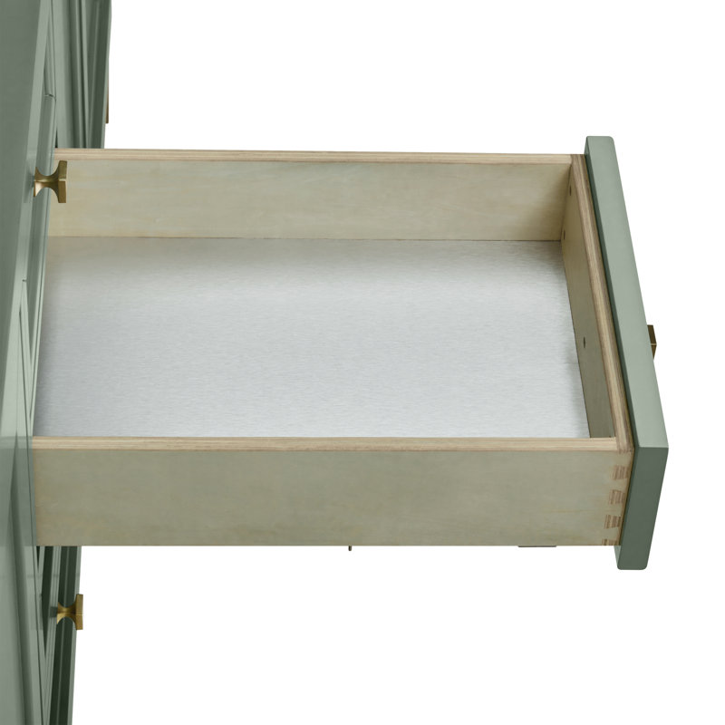Chicago 72"W Double Vanity W/ Freepower Wireless Charger, Smokey Celadon, Victorian Silver