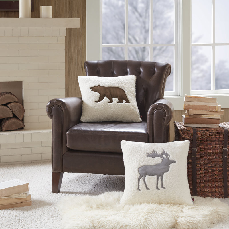 Bear Berber Polyester Throw Pillow