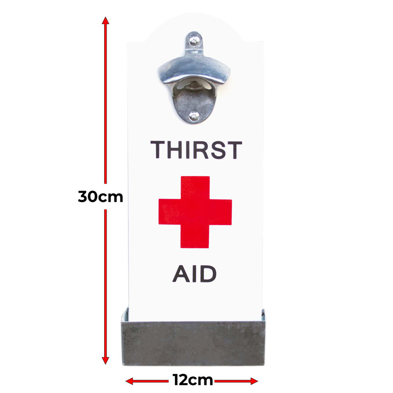 Thirst Aid Hangable Bottle Opener, White