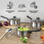 SQ Professional Lustro 3-Piece Stainless Steel (18/0) Saucepan Set