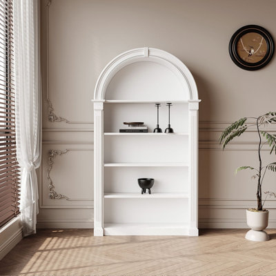 Vitrine arquée française de style crème